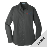 LW100 - E252-S2.0-2019 - EMB - Ladies Long Sleeve Poplin Shirt
